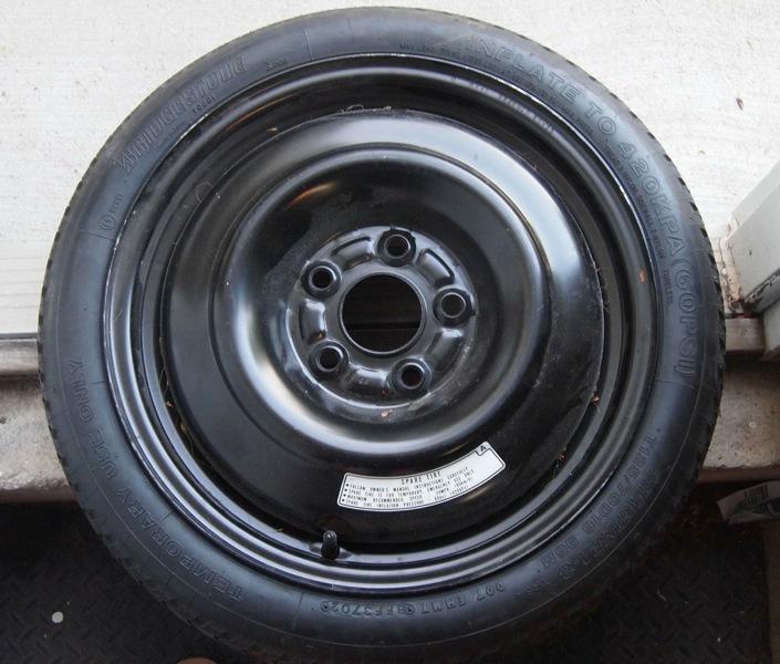 #2 lexus bridgestone steel rim & tire spare wheel 5-lug t125 / 70d 16  tracompa-