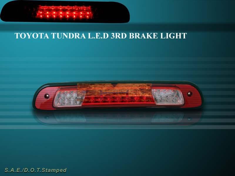 00-06 toyota tundra led 3rd third brake light red clear