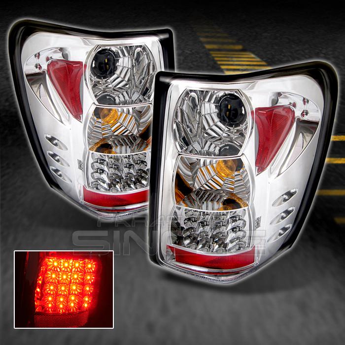 99-04 jeep grand cherokee sport suv chrome g2 led tail brake lights left+right