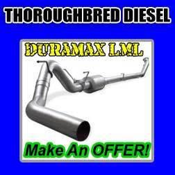 Afe atlas 4" exhaust 4 inch aluminized with muffler 49-04003 11-2012 duramax lml