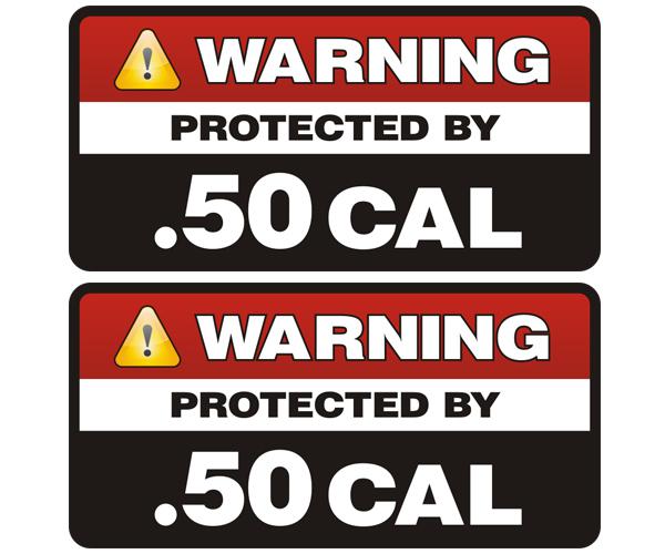 .50 cal protected by decal set 3"x1.5" molon labe 50 rifle ammo sticker zu1