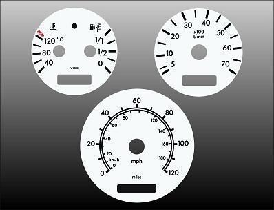 1999 mercedes ml320 instrument cluster white face gauges 99