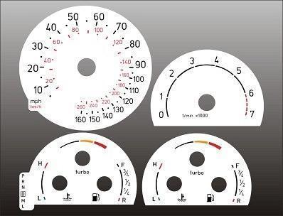 2002-2003 saab 9-5 turbo instrument cluster white face gauges 02-03