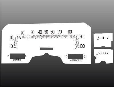 1977-1978 dodge monaco instrument cluster white face gauges 77-78