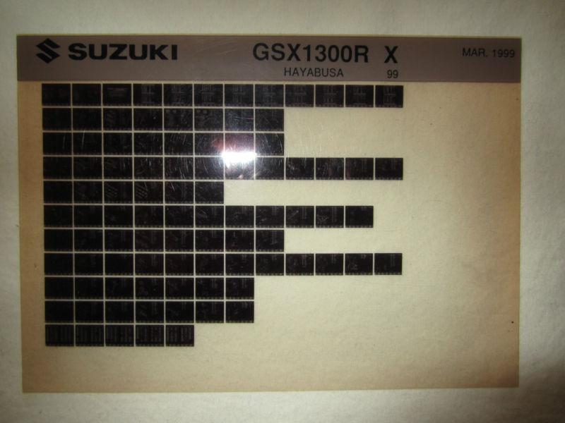 1999 suzuki motorcycle gsx1300r x microfiche parts catalog gsx 1300 r 