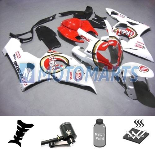 Bundle inj fairing with brake fluid reservoir for suzuki gsx r 1000 k5 05 06 af