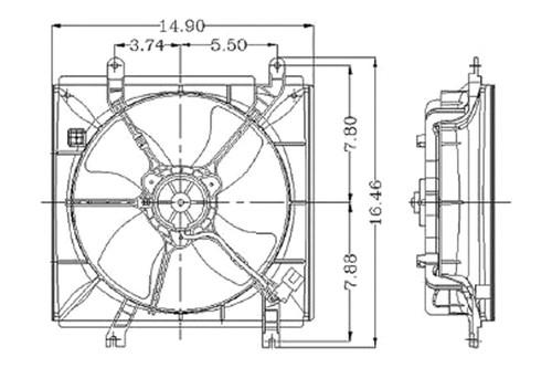 Replace ho3115106 - 97-01 honda cr-v radiator fan assembly suv oe style part