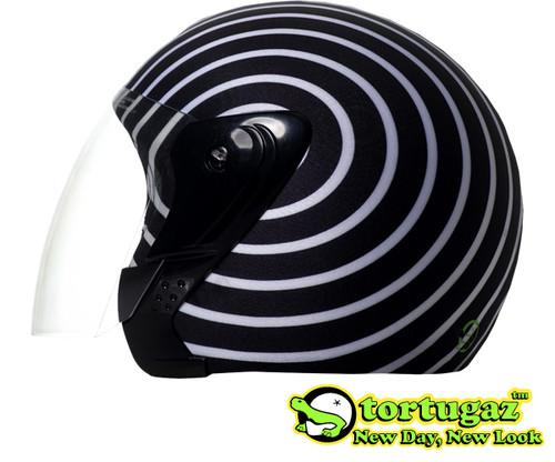 Tortugaz open face motorcycle new spiral style design helmet cover