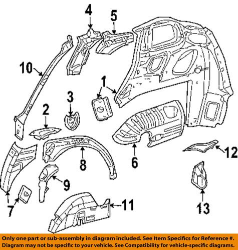 Chrysler oem 5027084ab quarter panel-silencer