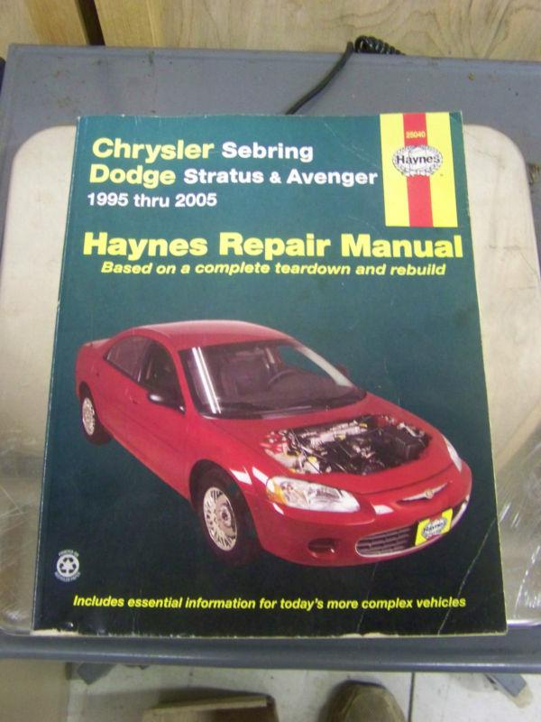 Haynes repair manual 25040 sebring stratus avenger 1995-2005 good used 