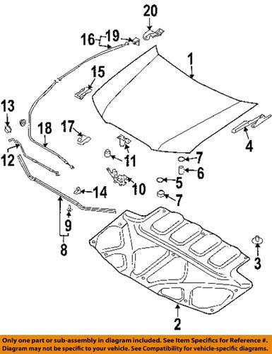 Subaru oem 57255sa000 hood-stay rod clamp