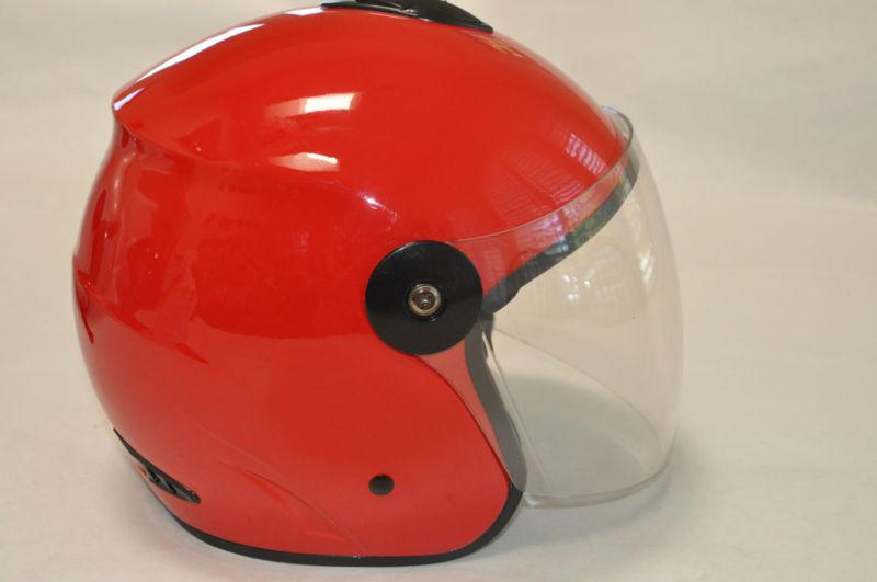 Dot motorcycle helmet scooter helmet w/ front pull down shield med 57-58 cm