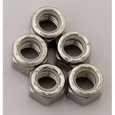 Arp nuts hex head nylon insert stainless steel polished 3/8"-24 rh thread setof5