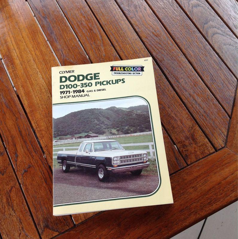 Clymers dodge pickup 1971-1984 manual