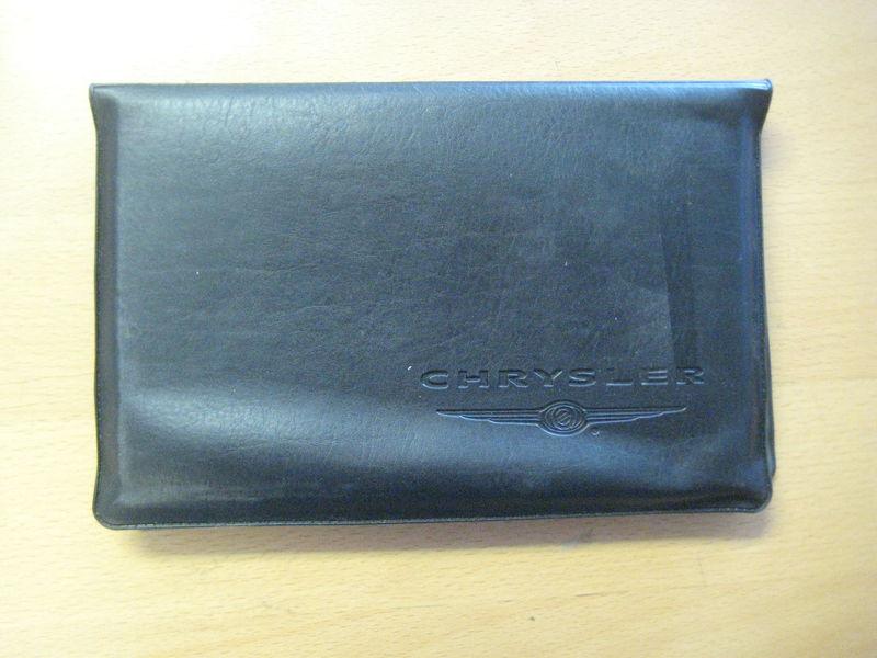 2002 chrysler sebring convertible owners manual with leather binder