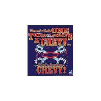 Ghh t-shirt cotton there's only one thing that beats a chevy blue men's x-lg