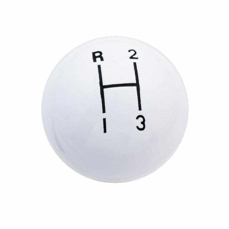 Mr. gasket 9617 shift knob universal 3 speed white 3/8 in. - 16 unc thread