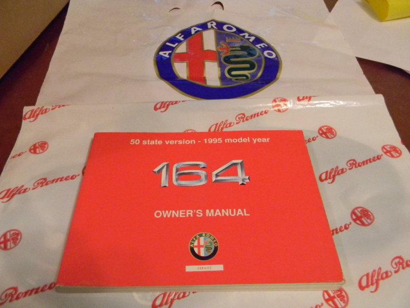 Alfa romeo 164 -1995 owners manual 