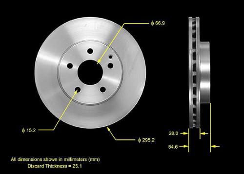 Bendix prt5483 front brake rotor/disc-disc brake rotor