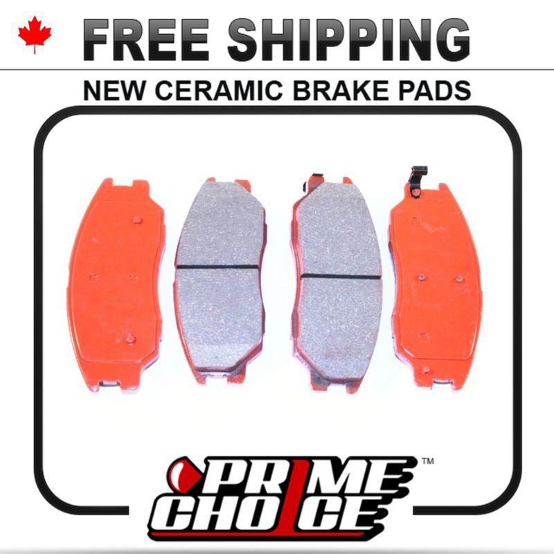 New premium complete set of front ceramic disc brake pads with shims