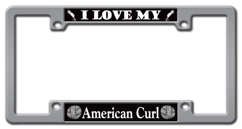 American curl cat custom preferred license plate frame