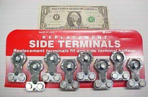 8 heavy duty deka side terminal battery cable ends with bolts #6 to 2/0 awg wire