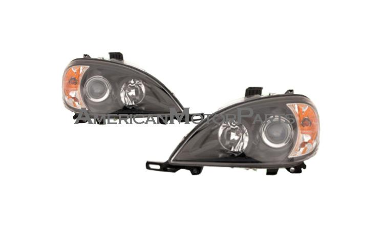 Depo pair euro style black projector headlights 98-01 mercedes benz w163 m-class