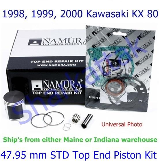 1998 1999 2000 kawasaki kx 80 namura 47.95 mm std top end piston kit 