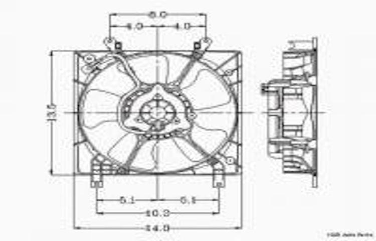 Radiator cooling fan 1995-2000 chrysler sebring dodge avenger eagle talon 2.0l