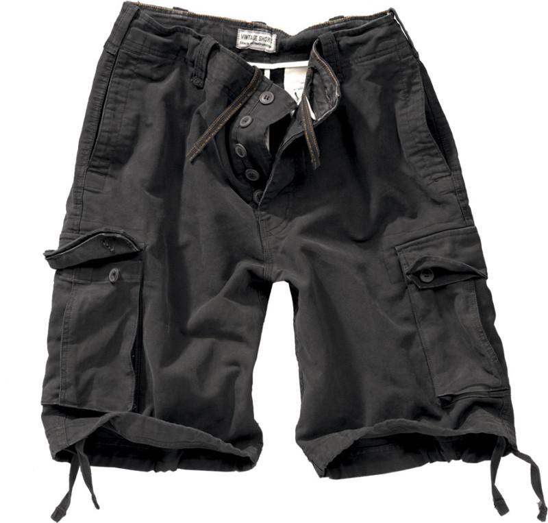 Surplus vintage black combat cargo army shorts
