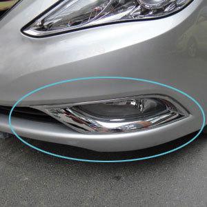 Chrome front fog light lamp cover trim 2pcs fit hyundai sonata 2011-2013