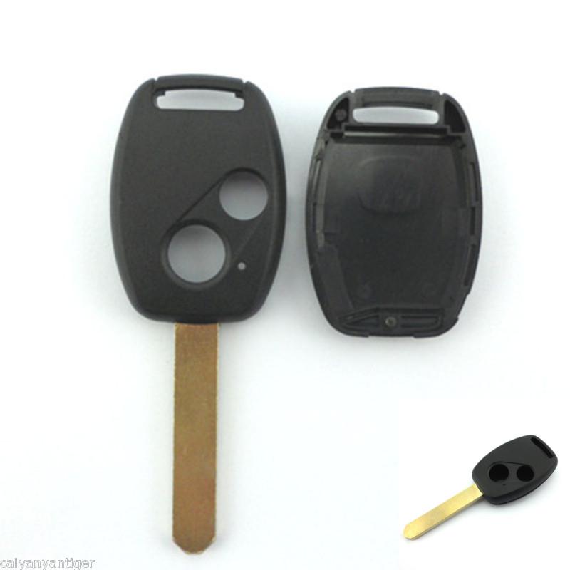 Uncut blade replacement keyless remote shell case fix key fob for honda 2 button