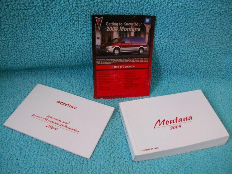 2004 pontiac montana owners manual set !!! free shipping!!!