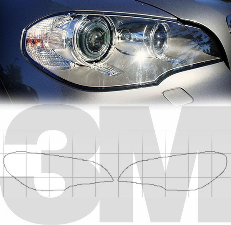 2011-2013 bmw x5 glossy clear 3m protection precut headlights film vinyl