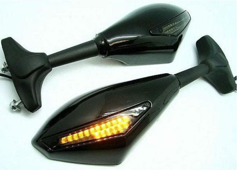 Motorcycle led turn signal mirrors for yamaha fzr600 yzf 600 r6 r6s r1 fz6 fz1