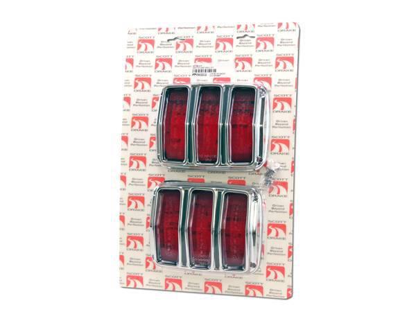 1964 1965 1966 mustang tail lamp bezel & lens kit brake lights