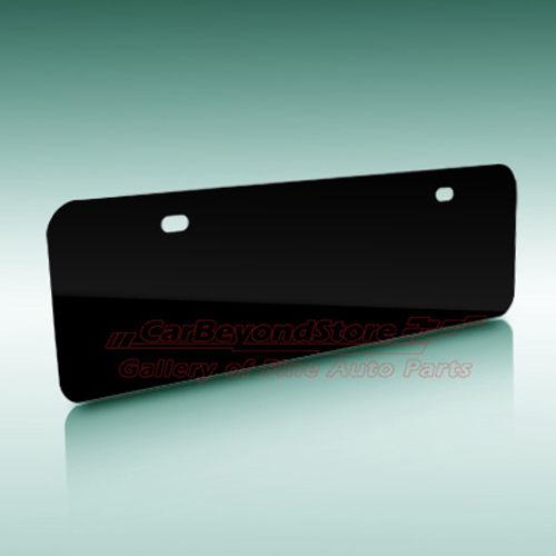 Black blank half-size metal auto license plate, make your own plate + free gift