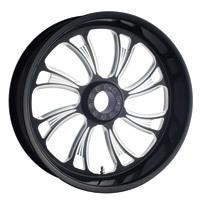 Revtech super charger midnight black 17 x 3.5 custom wheel harley chopper bobber