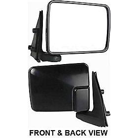 Manual side view door mirror assembly passenger's right manual fold