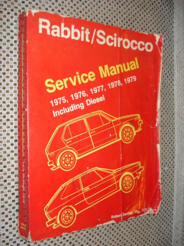 1975-1979 vw rabbit scirocco service manual shop book original 76 77 78