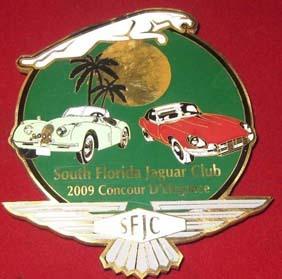 Car badge - jaguar club of south florida 2009 concour de elegance grill badge em