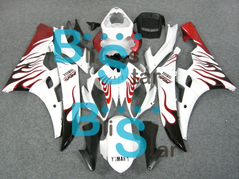 Injection mold abs fairing kit set fit for yamaha yzf-r6 yzf r6 2006-2007 e05 w6