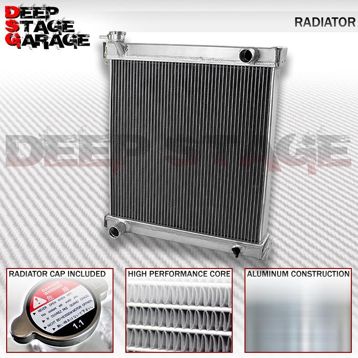 Aluminum racing dual core 2-rows cooling radiator 97-06 jeep wrangler 2.4-4l