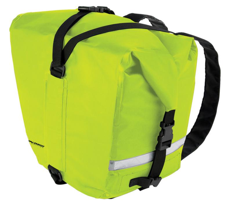 New nelson rigg adventure dry waterproof saddlebags,hi-vis yellow,15" x 8" x 14"