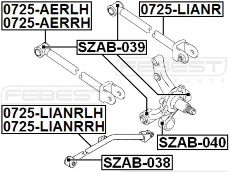 Rear right track control rod - febest # 0725-aerrh