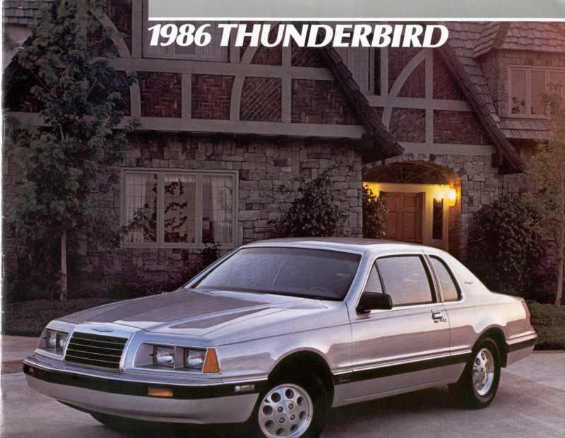 1986 ford thunderbird sales brochure folder original excellent condition k13