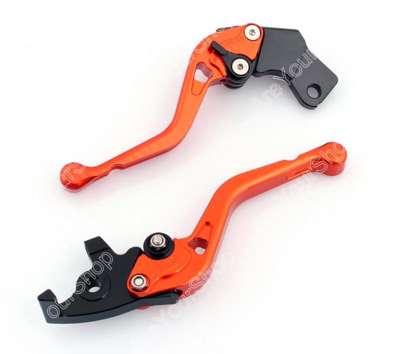 Short adjustable brake clutch levers ktm duke 200 duke 125 2012-2013 orange