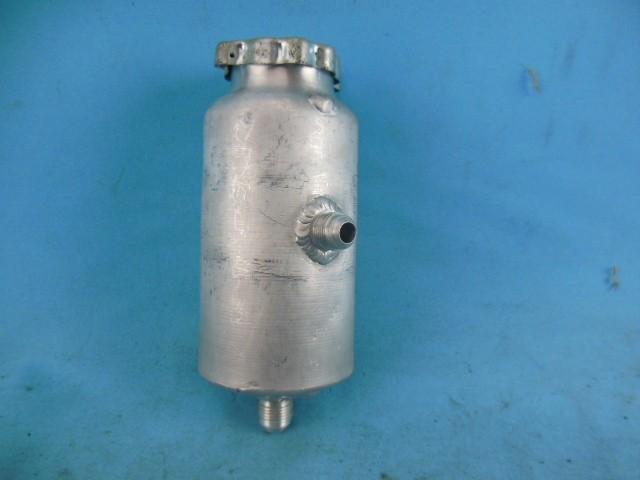 Aluminum power steering fluid reservoir w/ cap an-10 & an-8 fittings nascar arca