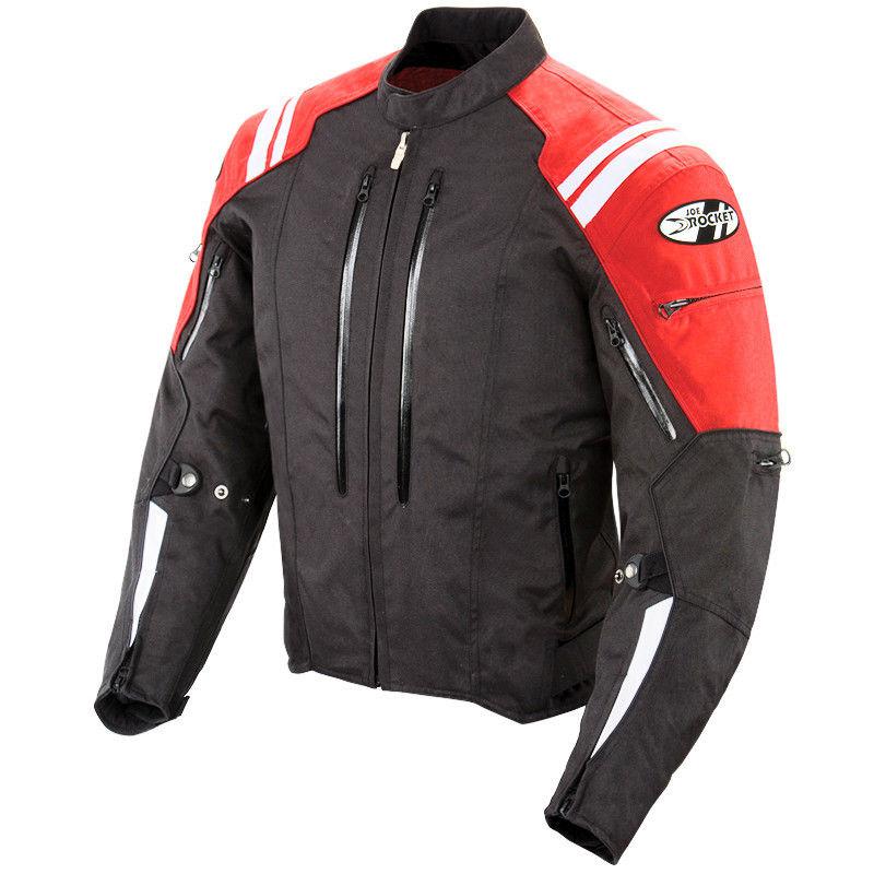Joe rocket atomic motorcycle jacket red l lg lrg large waterproof new