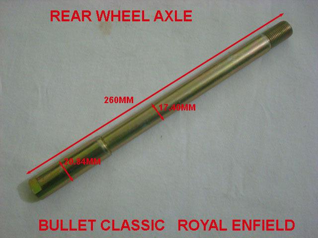 Royal enflied bullet classic . rear  wheel axle 260mm.  old model bullet